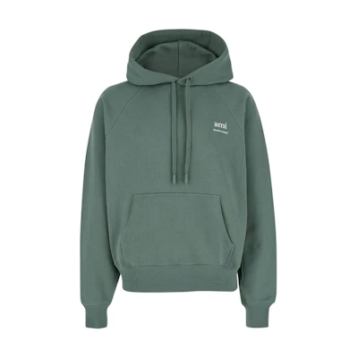 AMI PARIS AMIPARIS Green Hoodie with Embroidered Logo Long Sleeve USW2247474013