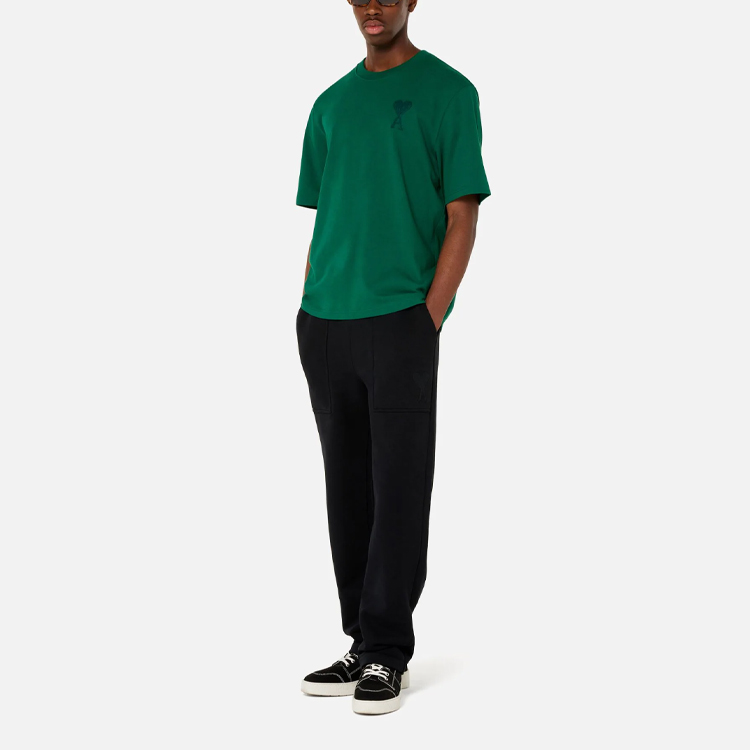 Purchase Ami Paris AMIPARIS 綠色愛心刺繡寬鬆版型男士T恤 A21HJ128726-300