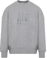 AMI PARIS AMIPARIS Grey Crewneck Pullover Sweatshirt with Lettering Design E22USW003731-055 AMI PARIS AMIPARIS Grey Crewneck Pullover Sweatshirt with Lettering Design E22USW003731-055