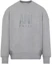 Order AMI PARIS AMIPARIS Kelabu Crewneck Pullover Sweatshirt dengan Rekaan Huruf E22USW003731-055