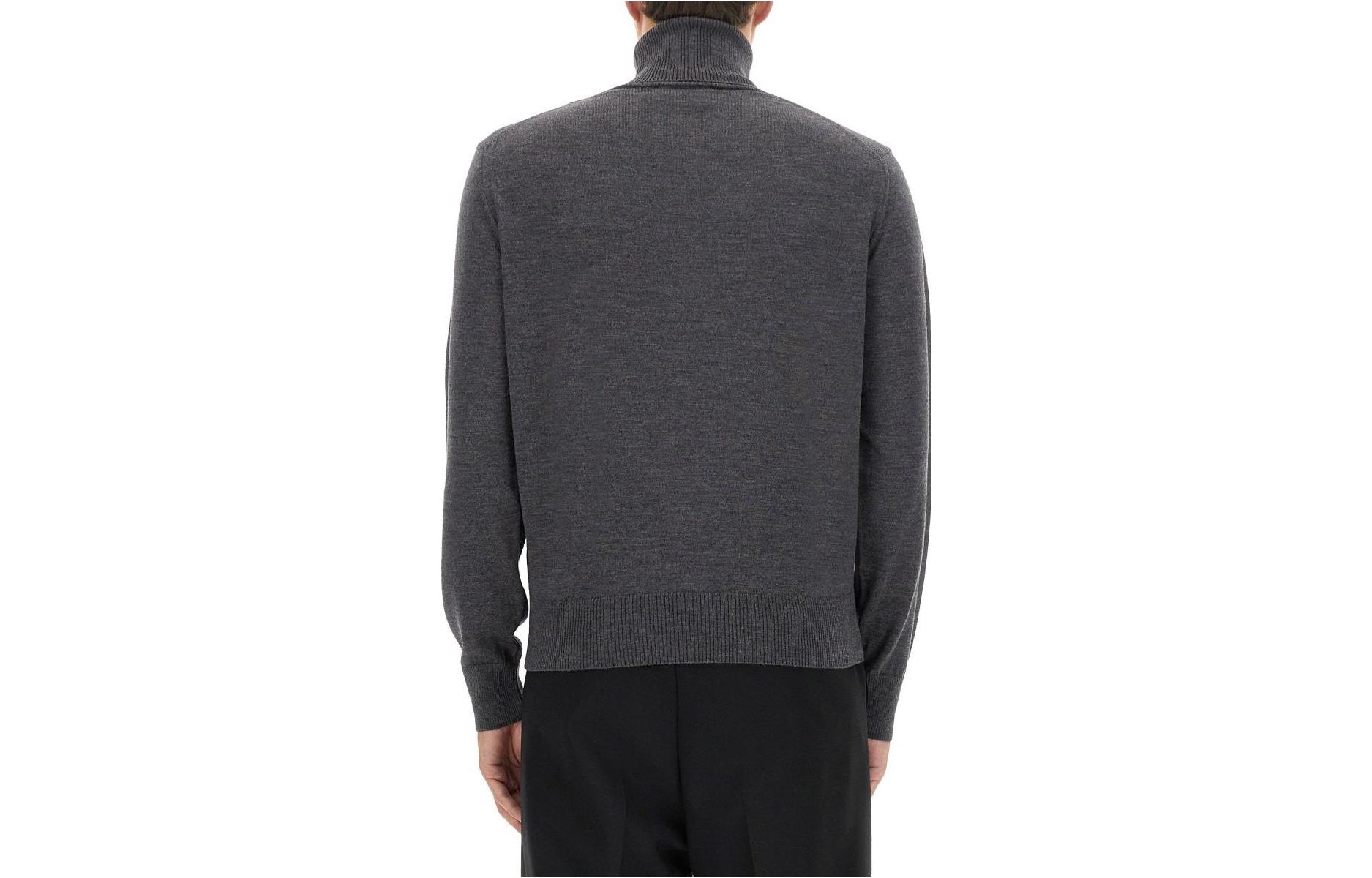 Ami Paris AMIPARIS Grey Heart Embroidered High-Neck Sweater Unisex Long Sleeve. HKS411KN0025-055 圖 3