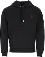 Ami Paris AMIPARIS Heart Drawstring Hoodie Black Unisex Couple Outfit - Fall Collection BFHJ008730-001 Ami Paris AMIPARIS Heart Drawstring Hoodie Black Unisex Couple Outfit - Fall Collection BFHJ008730-001