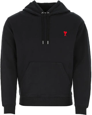 Ami Paris AMIPARIS Heart Drawstring Hoodie Black Unisex Couple Outfit - Fall Collection BFHJ008730-001 Buy Ami Paris AMIPARIS Heart Drawstring Hoodie Black Unisex Couple Outfit - Fall Collection BFHJ008730-001