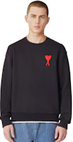 Sizing Ami Paris AMIPARIS Heart Logo Black Crewneck Sweatshirt Fall Collection. H20HJ034747-001