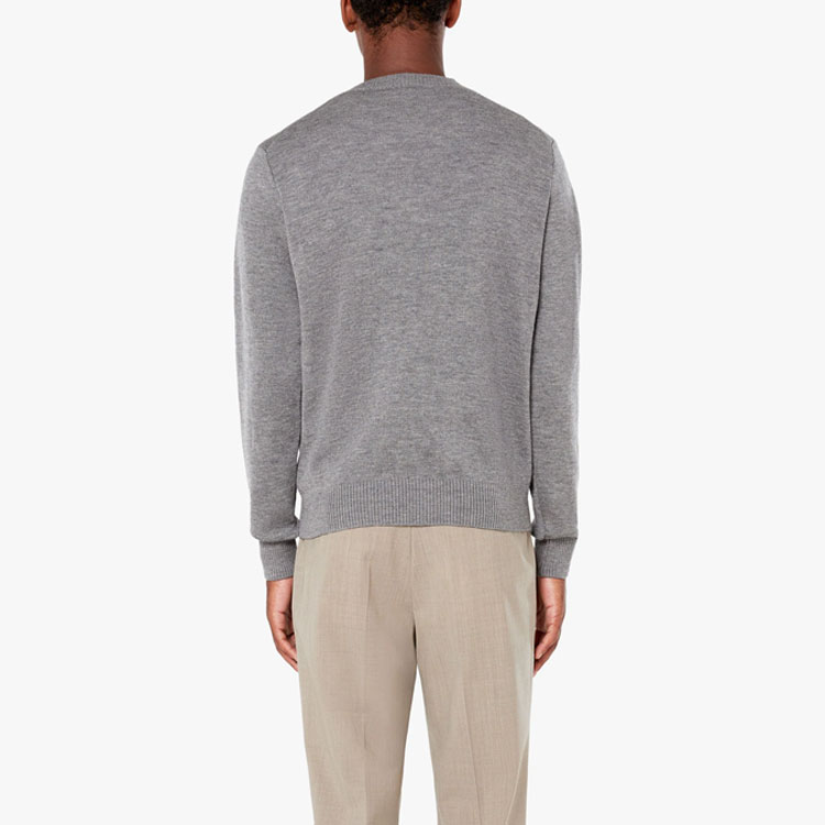 Ami Paris AMIPARIS Heart Logo Crewneck Wool Sweater  Grey E21HK001001-055 圖 4