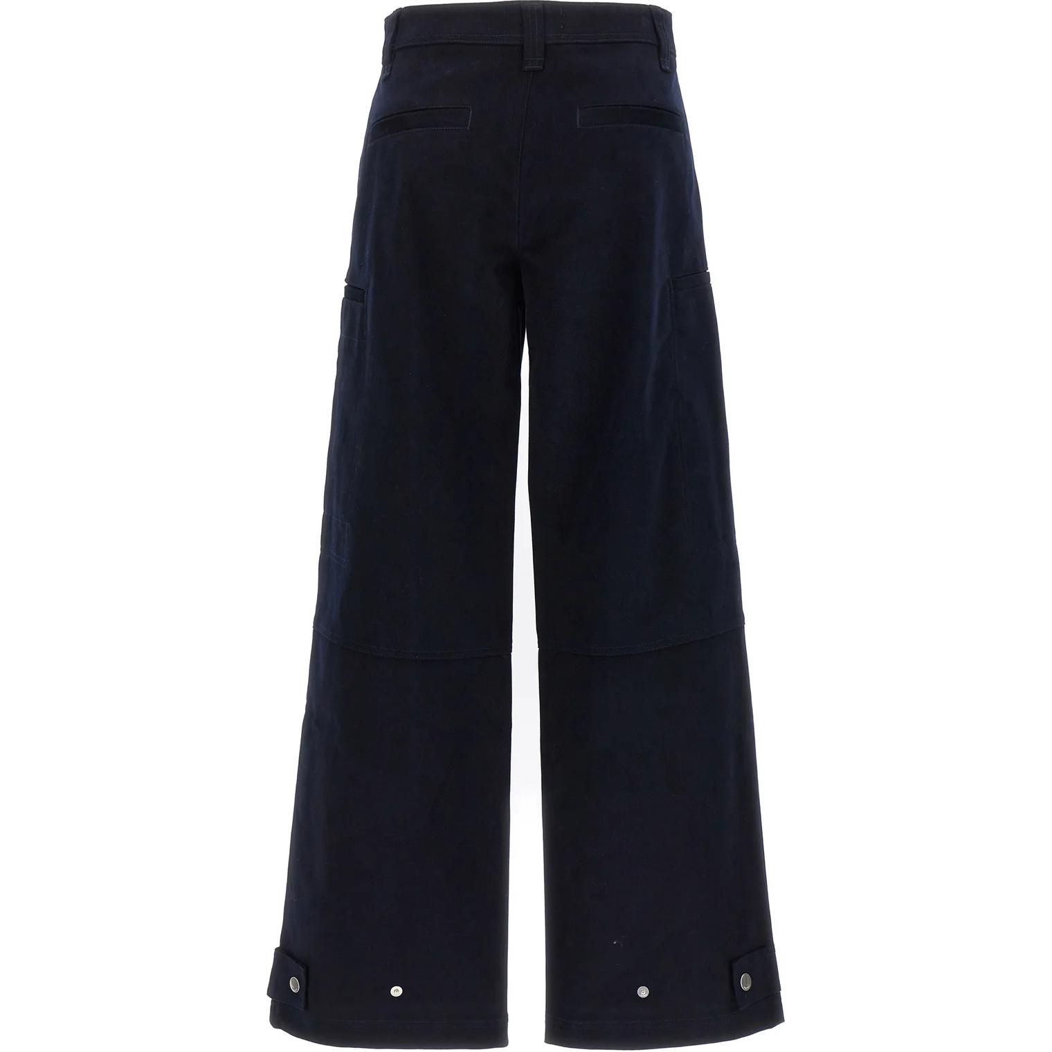 Lookbook Pantalones Utilitarios Negros de Mujer de Pierna Recta y Cintura Alta Ami Paris. FTR301CO0052-430