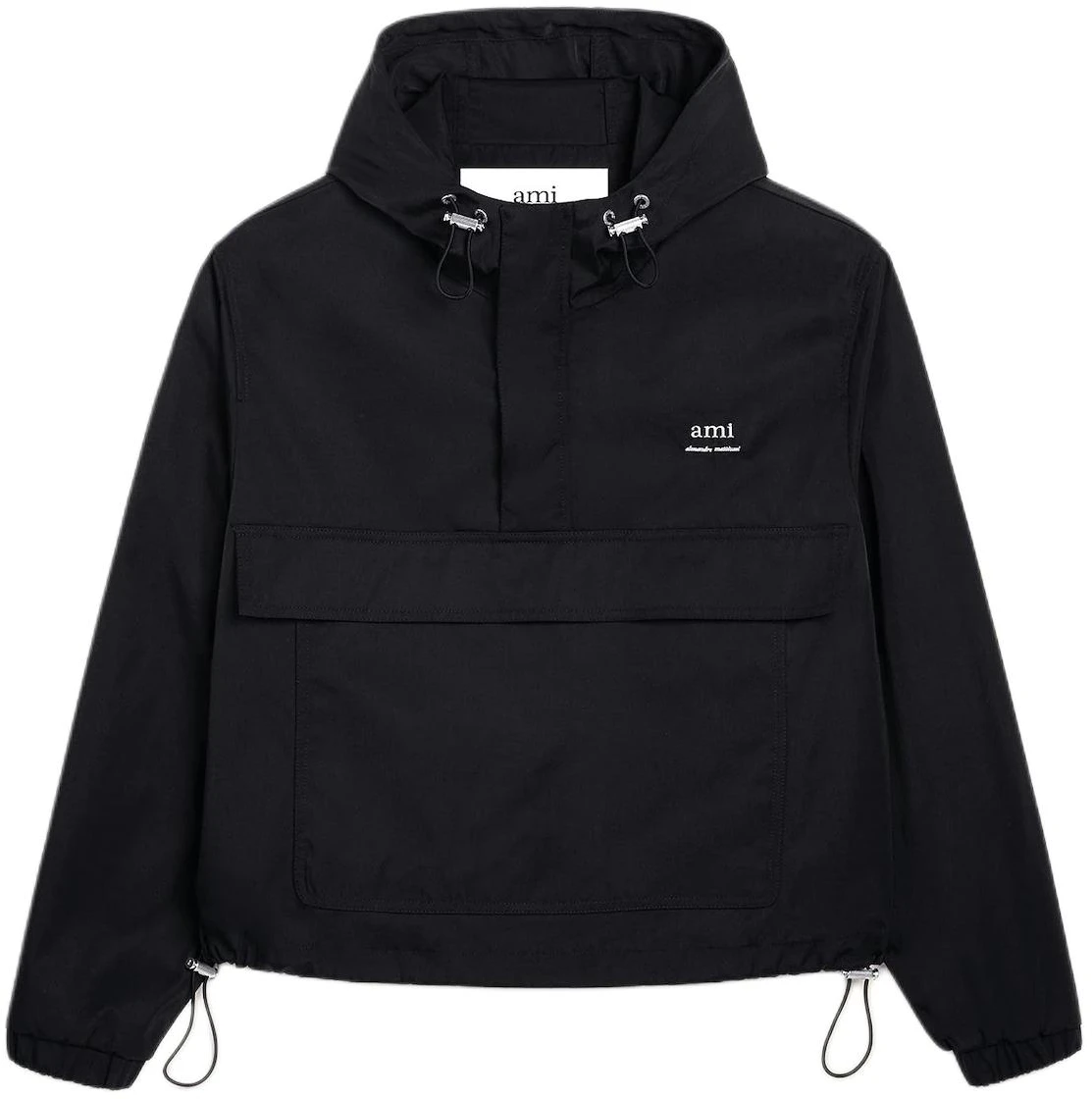 ami-paris-amiparis-hooded-nylon-windbreaker-jacket-ami-logo-unisex-black-outdoor-coat-ujk-101-pa-0007-001