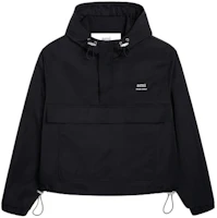 Ami Paris AMIPARIS Hooded Nylon Windbreaker Jacket Ami Logo Unisex Black Outdoor Coat. UJK101PA0007-001 Ami Paris AMIPARIS Hooded Nylon Windbreaker Jacket Ami Logo Unisex Black Outdoor Coat. UJK101PA0007-001