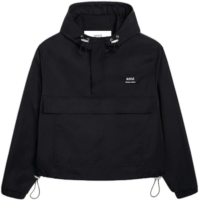 Chaqueta Rompevientos Unisex Negra Ami Paris AMIPARIS con Capucha y Logo Ami. UJK101PA0007-001 Order Chaqueta Rompevientos Unisex Negra Ami Paris AMIPARIS con Capucha y Logo Ami. UJK101PA0007-001