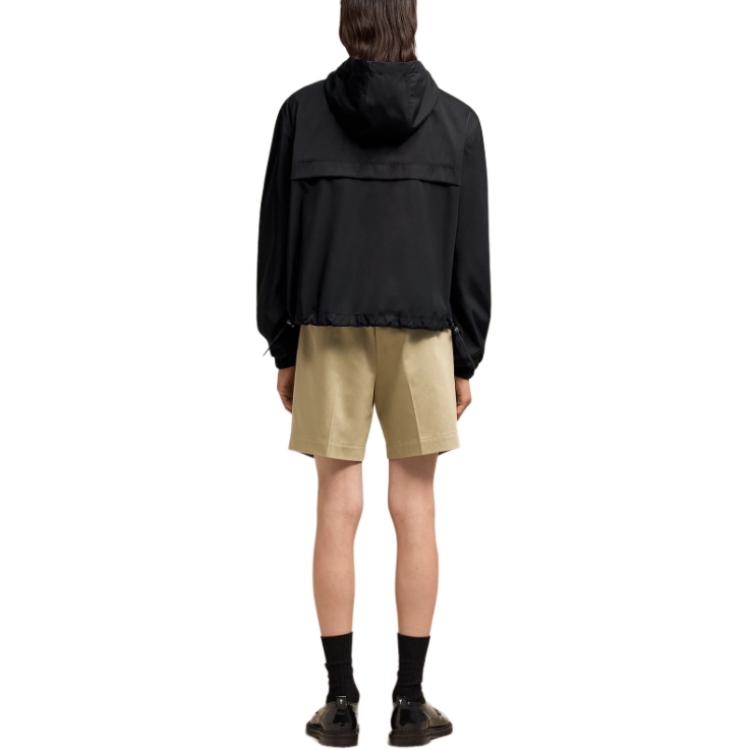 Ami Paris AMIPARIS Hooded Nylon Windbreaker Jacket Ami Logo Unisex Black Outdoor Coat. UJK101PA0007-001 圖 4