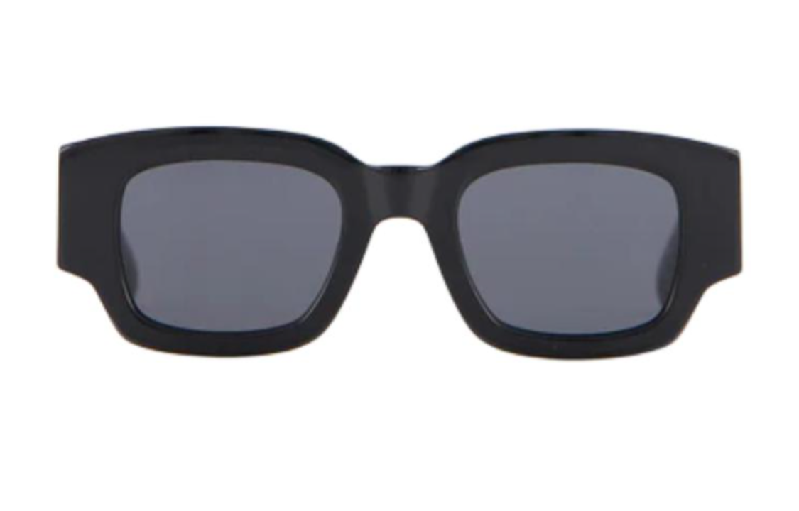 Lookbook Gafas de Sol Ami Paris AMIPARIS Irregulares Unisex Negras con Patillas con Logo. UGL507AM0004001