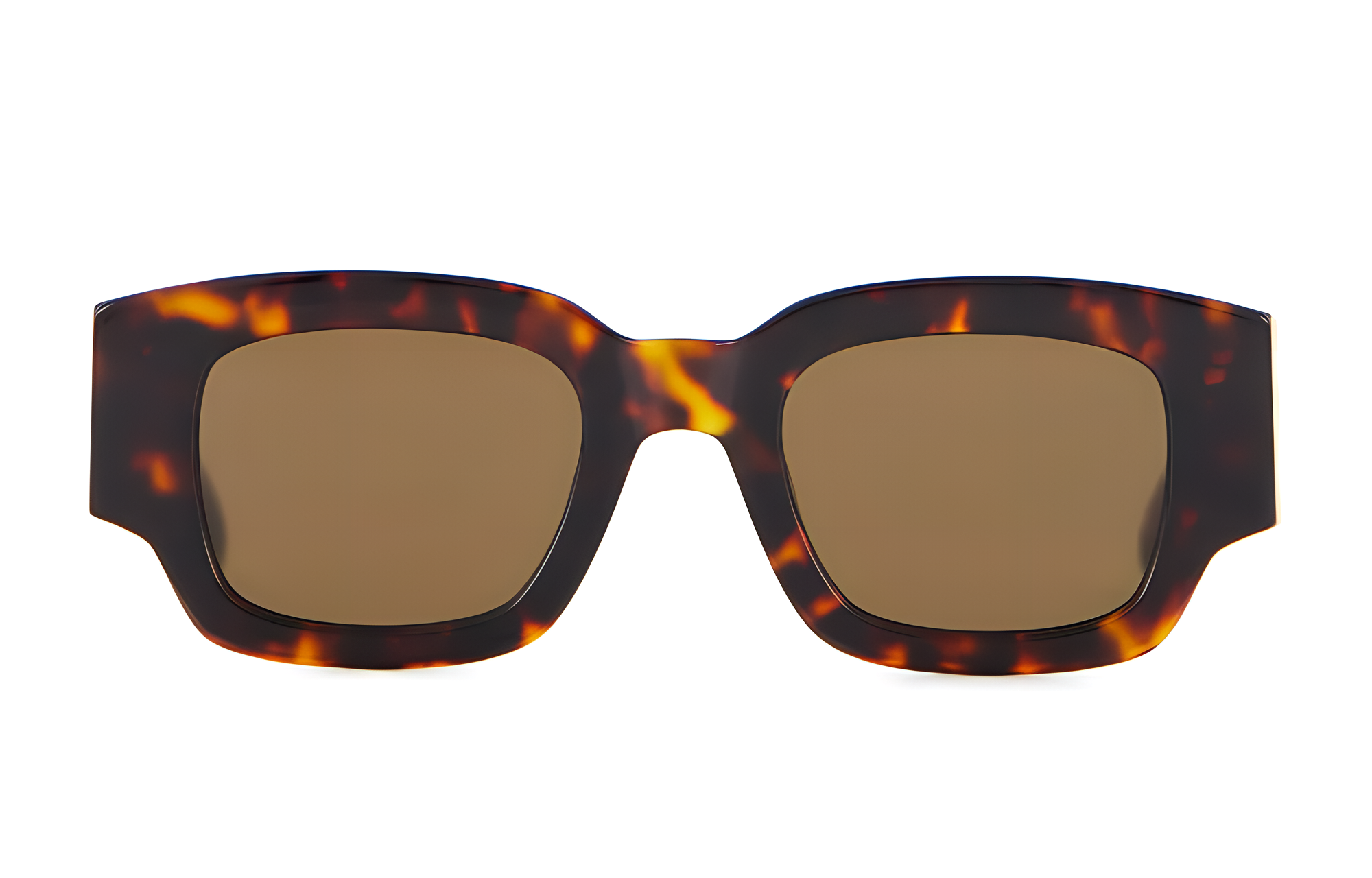 Ami Paris AMIPARIS Irregular Frame Tortoiseshell Sunglasses with Logo for Men. UGL507AM0004955