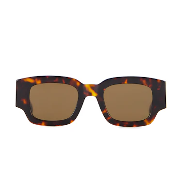 Ami Paris AMIPARIS Irregular Frame Tortoiseshell Sunglasses with Logo for Men. UGL507AM0004955