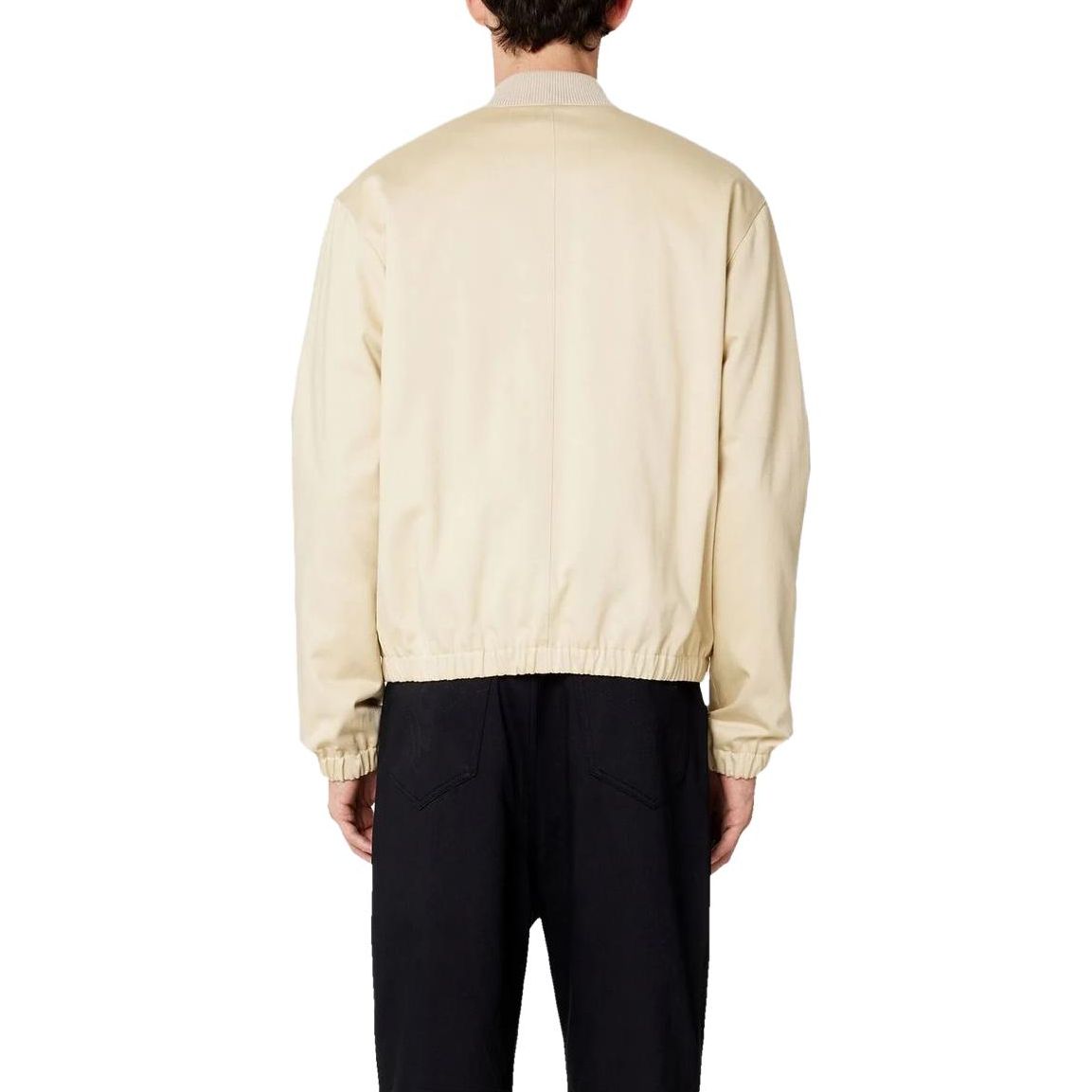 Ami Paris AMIPARIS Logo  Vanilla Cotton-Blend Bomber Jacket Long Sleeve HJK023CO0009 圖 5