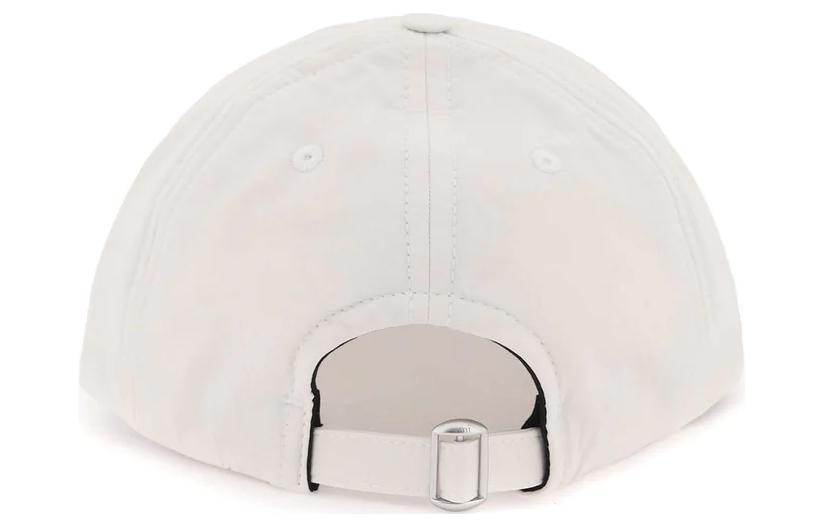 Shop Ami Paris AMIPARIS 標誌米色尼龍棒球帽 中性情侶款。 UCP009PA0009193