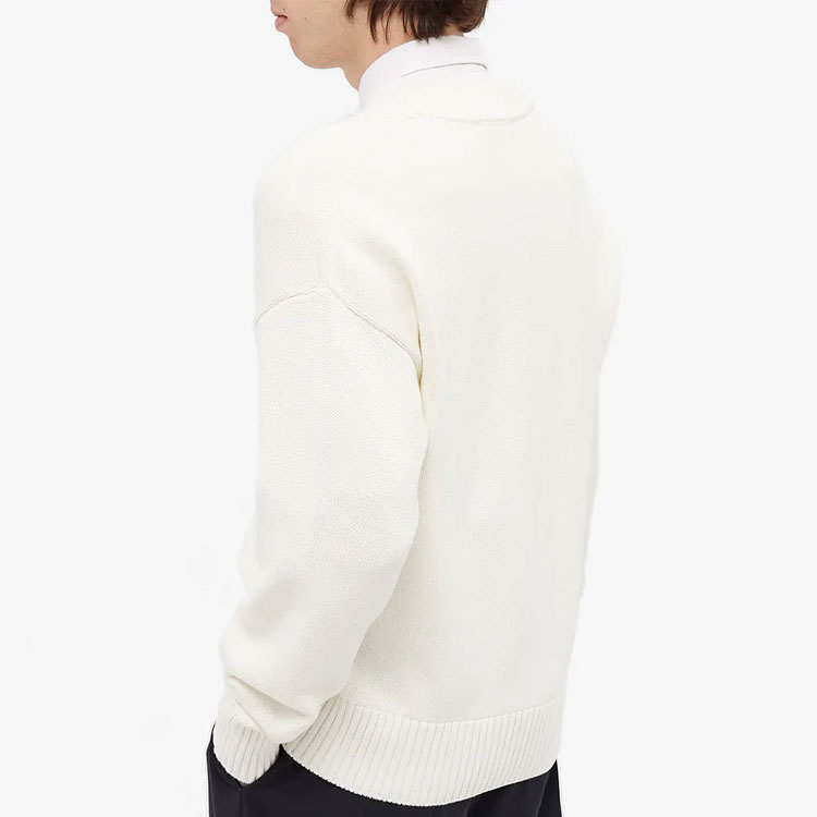 Purchase 아미파리스 로고 자수 릴렉스 니트 스웨터 남성 화이트. A21HK303016-100