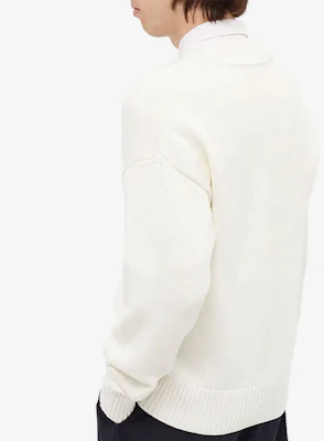 아미파리스 로고 자수 릴렉스 니트 스웨터 남성 화이트. A21HK303016-100 Purchase 아미파리스 로고 자수 릴렉스 니트 스웨터 남성 화이트. A21HK303016-100