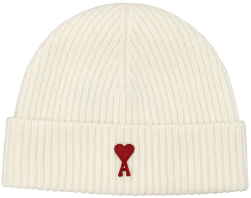 Ami Paris AMIPARIS Logo 刺繡羊毛針織毛帽 白色 BFUHA106018154 Order Ami Paris AMIPARIS Logo 刺繡羊毛針織毛帽 白色 BFUHA106018154