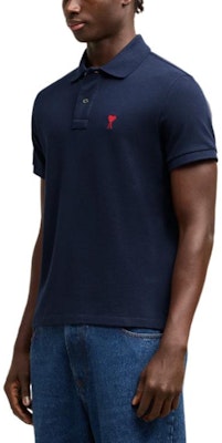 Ami Paris AMIPARIS 深藍色修身短袖POLO衫 文字標誌設計 BFUPL001760-430 Purchase Ami Paris AMIPARIS 深藍色修身短袖POLO衫 文字標誌設計 BFUPL001760-430