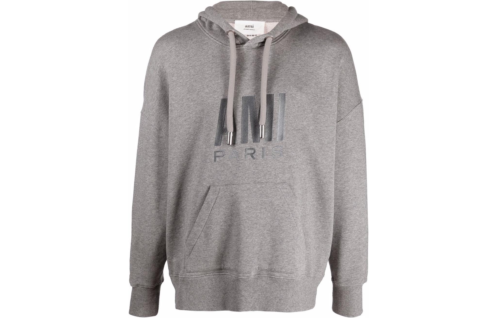 AMI PARIS AMIPARIS Logo Print Oversized Sweatshirt Unisex Dark Grey USW203731055 圖 2