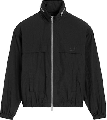 Ami Paris AMIPARIS標誌印花拉鏈寬鬆風衣外套 男女同款 黑色 UJK058PA0009-BLACK Order Ami Paris AMIPARIS標誌印花拉鏈寬鬆風衣外套 男女同款 黑色 UJK058PA0009-BLACK