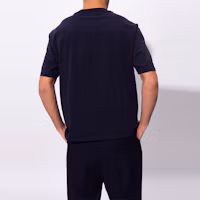 Shop Ami Paris AMIPARIS 海軍藍愛心刺繡寬鬆男女短袖T恤 E21HJ128726-410