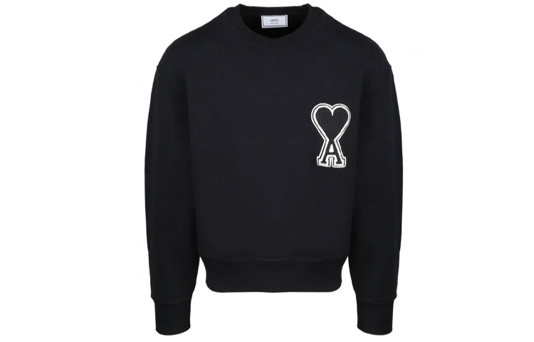 Order Ami Paris Sudadera Logo Sobredimensionado Gris/Negro. A20HJ037747-001