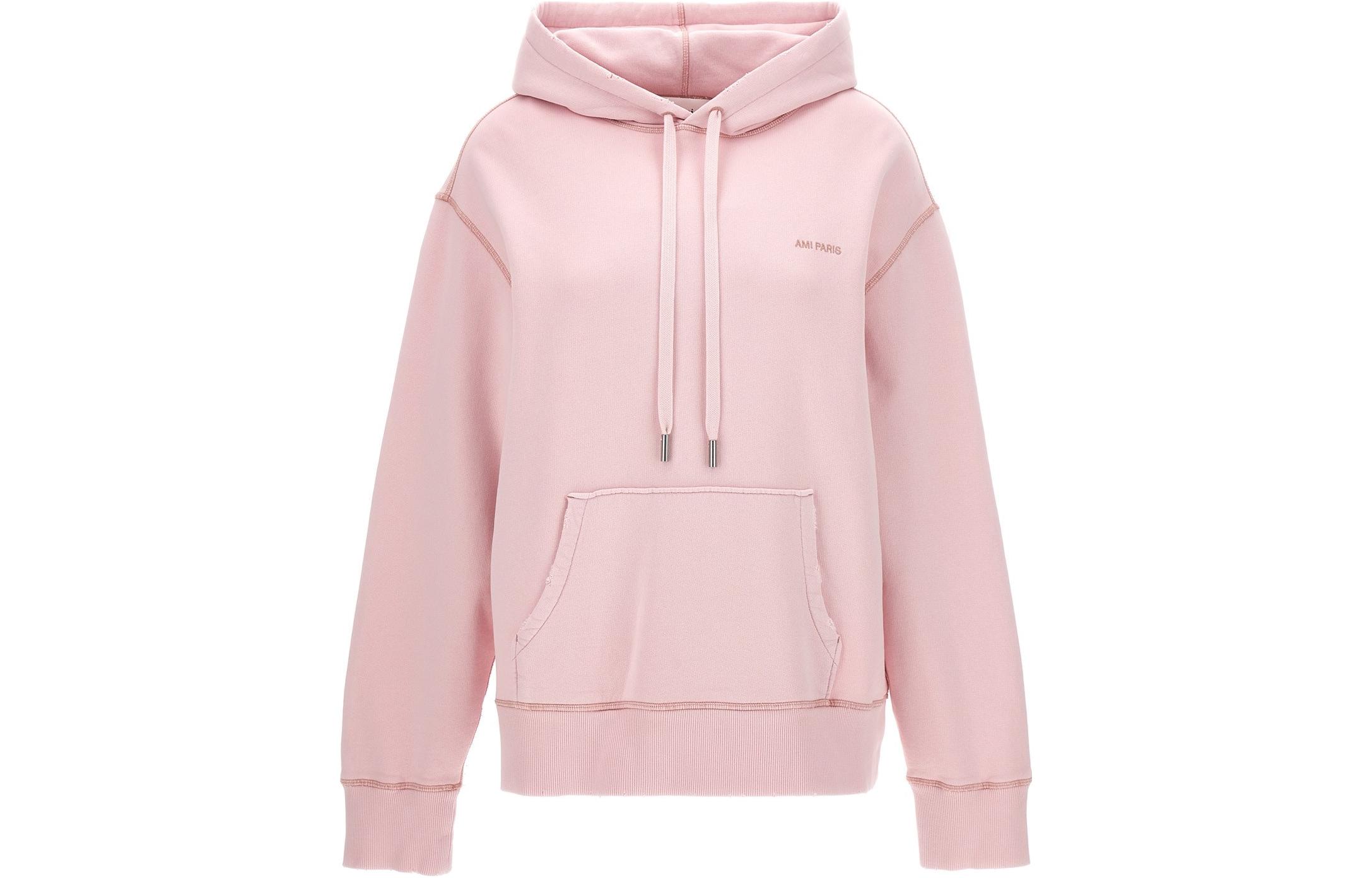 Order Sudadera Unisex Oversize Rosa con Logo Bordado de Ami Paris AMIPARIS. USW216JE0052-679