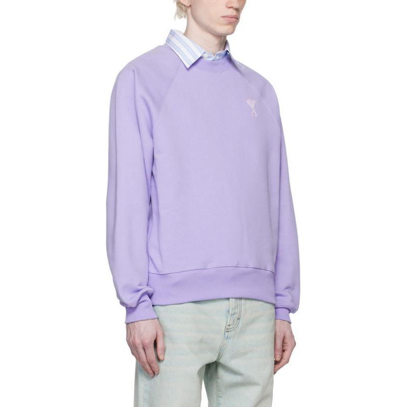 Purchase Ami Paris Sudadera Morada Unisex Corazón Bordado de Algodón Manga Larga. SPUSW004747-507