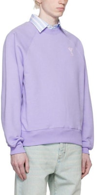 Ami Paris Sudadera Morada Unisex Corazón Bordado de Algodón Manga Larga. SPUSW004747-507 Purchase Ami Paris Sudadera Morada Unisex Corazón Bordado de Algodón Manga Larga. SPUSW004747-507