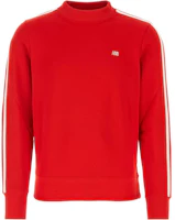 AMI PARIS AMIPARIS Red Embroidered Logo Cotton Sweatshirt with Side Stripes HSW018JE0005-681 AMI PARIS AMIPARIS Red Embroidered Logo Cotton Sweatshirt with Side Stripes HSW018JE0005-681