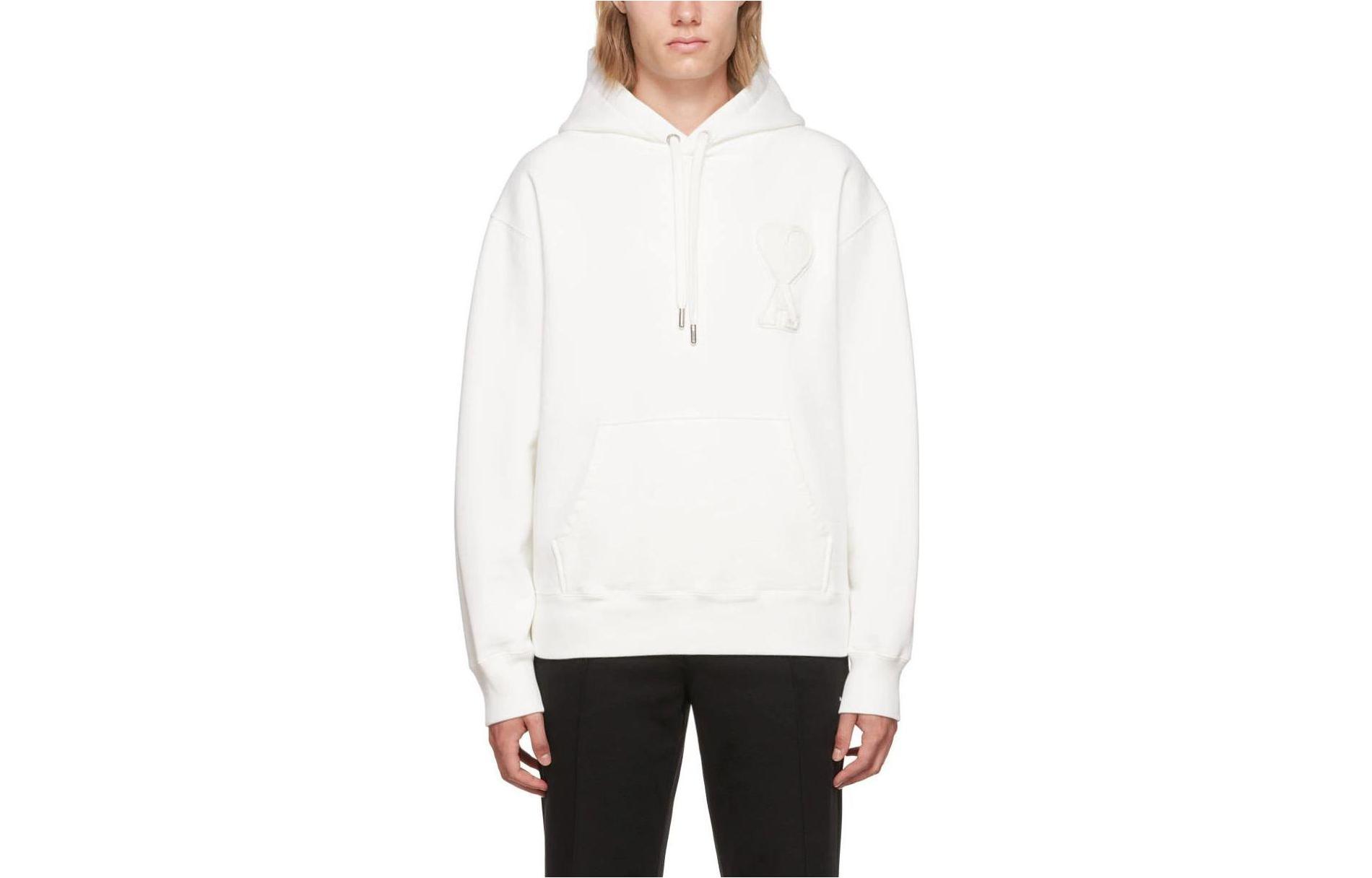 Ami Paris AMIPARIS Solid Color Casual Long Sleeve  Sweatshirt - White. SPEUSW211747-100