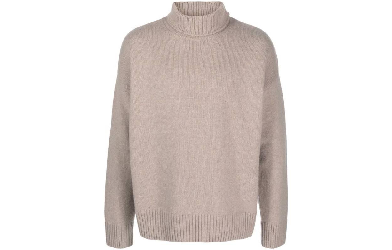 Ami Paris AMIPARIS Solid Color Loose Turtleneck Knit Sweater for Men UKS410KN0028-281 圖 2
