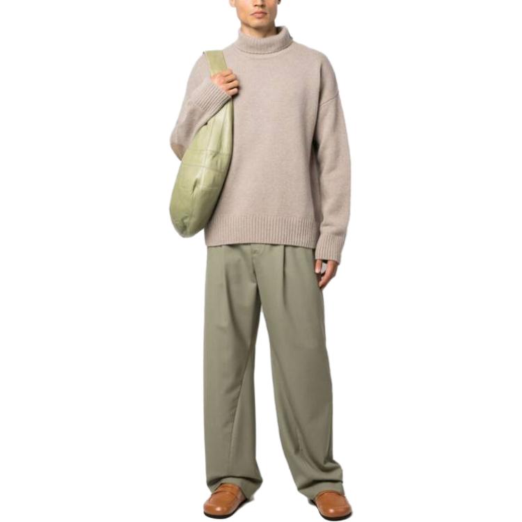 Ami Paris AMIPARIS Solid Color Loose Turtleneck Knit Sweater for Men UKS410KN0028-281 圖 3