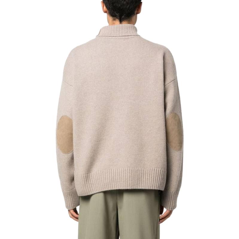 Ami Paris AMIPARIS Solid Color Loose Turtleneck Knit Sweater for Men UKS410KN0028-281 圖 4