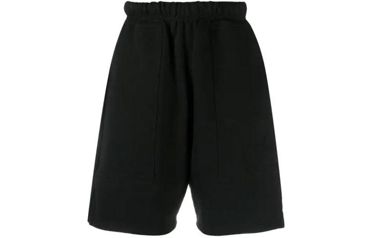 Ami Paris AMIPARIS SS21  Black Logo Embroidered Heart Shorts. E21HJ328747-001