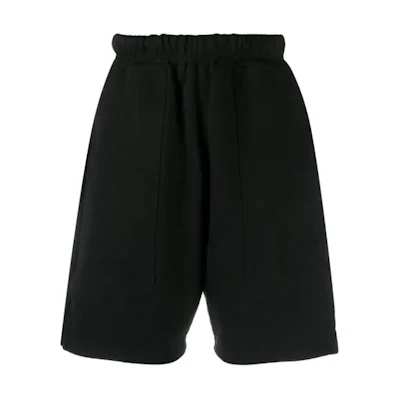 Ami Paris AMIPARIS SS21 Black Logo Embroidered Heart Shorts. E21HJ328747-001