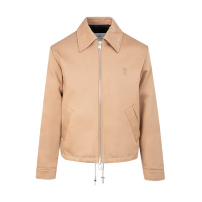 Ami Paris AMIPARIS SS21 Casual Zip-Up Jacket Light Brown E21HOW037280-250