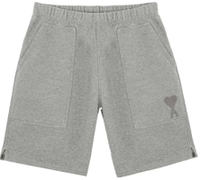 Ami Paris AMIPARIS SS21 Grey Heart Logo Embroidered Shorts. E21HJ328747-055 Ami Paris AMIPARIS SS21 Grey Heart Logo Embroidered Shorts. E21HJ328747-055