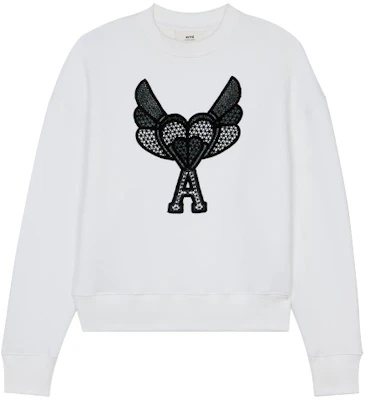 Ami Paris AMIPARIS SS21 De Coeur Knotted Crewneck Sweatshirt Men’s White H21HJ023749-100 Order Ami Paris AMIPARIS SS21 De Coeur Knotted Crewneck Sweatshirt Men’s White H21HJ023749-100