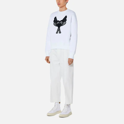 Ami Paris AMIPARIS SS21 De Coeur Knotted Crewneck Sweatshirt Men’s White H21HJ023749-100 Lookbook Ami Paris AMIPARIS SS21 De Coeur Knotted Crewneck Sweatshirt Men’s White H21HJ023749-100