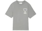 Buy Ami Paris AMIPARIS SS21 Grey Heart Logo Embroidered Crewneck Short Sleeve T-Shirt Men SPEE21HJ141726-055