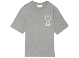 Order Ami Paris AMIPARIS SS21 灰色愛心刺繡短袖圓領T恤 男款 SPEE21HJ141726-055
