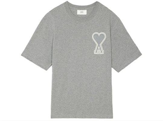 Ami Paris AMIPARIS SS21 Grey Heart Logo Embroidered Crewneck Short Sleeve T-Shirt Men SPEE21HJ141726-055 Order Ami Paris AMIPARIS SS21 Grey Heart Logo Embroidered Crewneck Short Sleeve T-Shirt Men SPEE21HJ141726-055