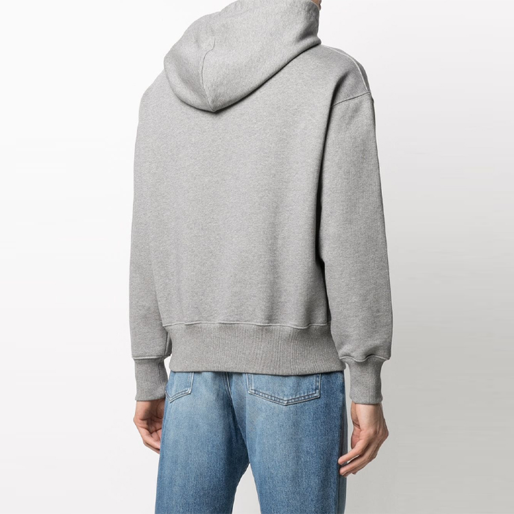 AMI PARIS AMIPARIS SS21 Heart Logo Hoodie Unisex Grey Couples' Wear E21HJ058747-055 圖 4