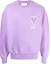 Buy Ami Paris AMIPARIS SS21 紫色標誌圓領套頭衛衣 情侶款 男女適用 E21HJ037-747