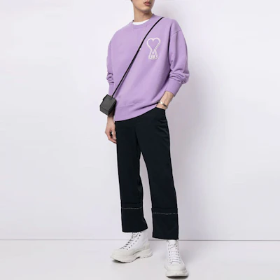 Ami Paris AMIPARIS SS21 紫色標誌圓領套頭衛衣 情侶款 男女適用 E21HJ037-747 Lookbook Ami Paris AMIPARIS SS21 紫色標誌圓領套頭衛衣 情侶款 男女適用 E21HJ037-747