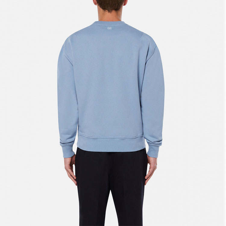 Ami Paris AMIPARIS SS21 Logo Graphic Crewneck Long Sleeve Sweatshirt Men’s Light Blue E21HJ007730-459 圖 5