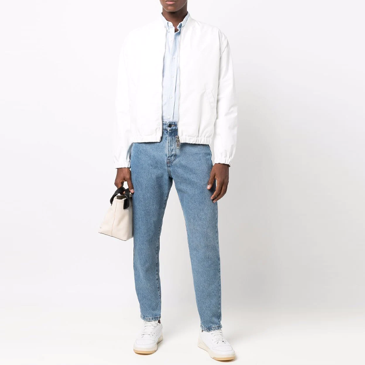 Lookbook Ami Paris AMIPARIS SS22 蓝色格纹爱心标志长袖衬衫 HSH113472-455