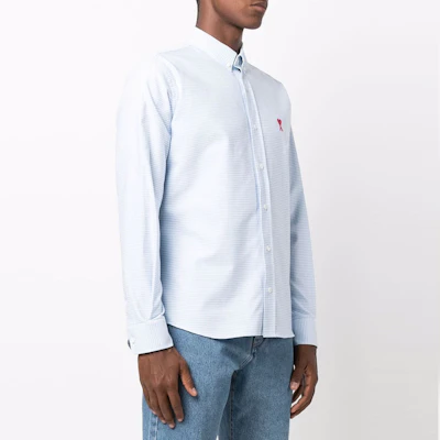 Ami Paris AMIPARIS SS22 蓝色格纹爱心标志长袖衬衫 HSH113472-455 Purchase Ami Paris AMIPARIS SS22 蓝色格纹爱心标志长袖衬衫 HSH113472-455